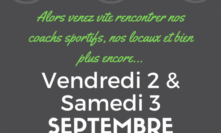 Portes ouvertes de votre salle de sport Le Repère Pont de Vaux les 2 & 3 septembre