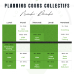 ️‍♀️ Le Nouveau Planning des Cours Collectifs